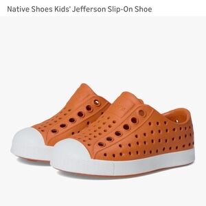 Native Jefferson Kids Slip-On Shoe - Orange Size C7